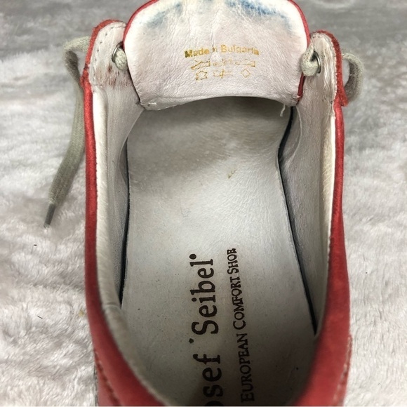 Josef Seibel Red Leather Lace Up Walking Shoes/Sneakers Size 36 (5.5) - Picture 10 of 10